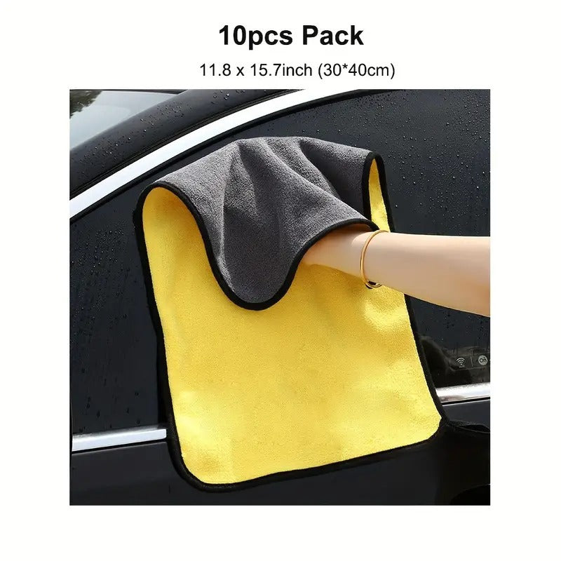 Car Accessices Cleaning 800 GSM Microfiber Towel for Car Cleaning and Detailing - Dual Sided, Extra Thick Plush Microfiber Cloth - 40cm x 40cm