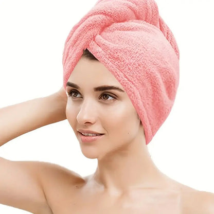 Microfiber Hair Towel Wrap for Women, 10-inch X 26-inch Super Absorbent Quick Dry Hair Turban for Drying Curly Long Thick Hair