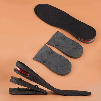 Height Increase Insoles, 4-Layer Heel Orthotic Insoles Adjustable Comfortable & Breathable Elevator Lift Kit Up To 2cm To 9cm