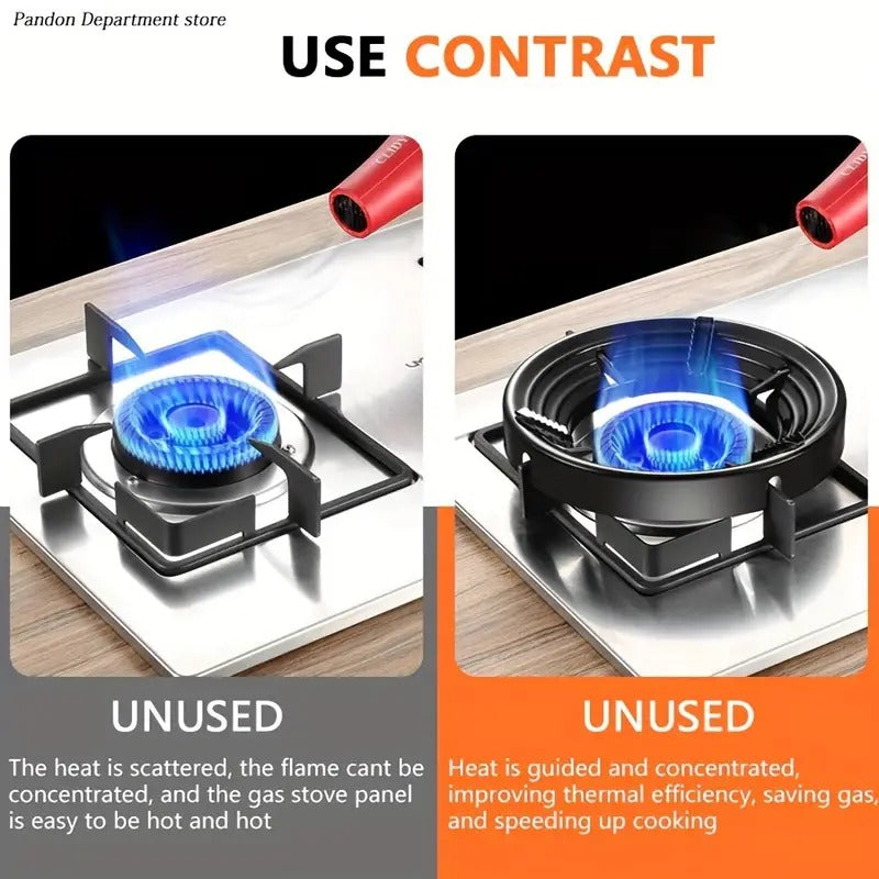 Gas Saver Burner Stand Gas Chula Burner Gas Saver Stand Jali Ring Fire & Windproof Energy Saving, Gas Chula Support Stand 4 Legs Supported For Indian Gas