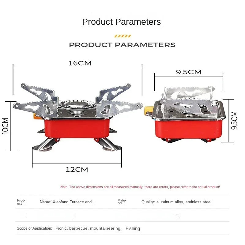 Portable Camping Gas Stove for Hiking Picnic Mini Butane Burner Folding Furnace Outdoor with Storage Bag