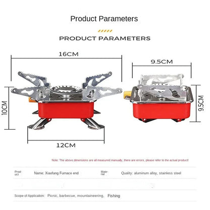 Portable Camping Gas Stove for Hiking Picnic Mini Butane Burner Folding Furnace Outdoor with Storage Bag