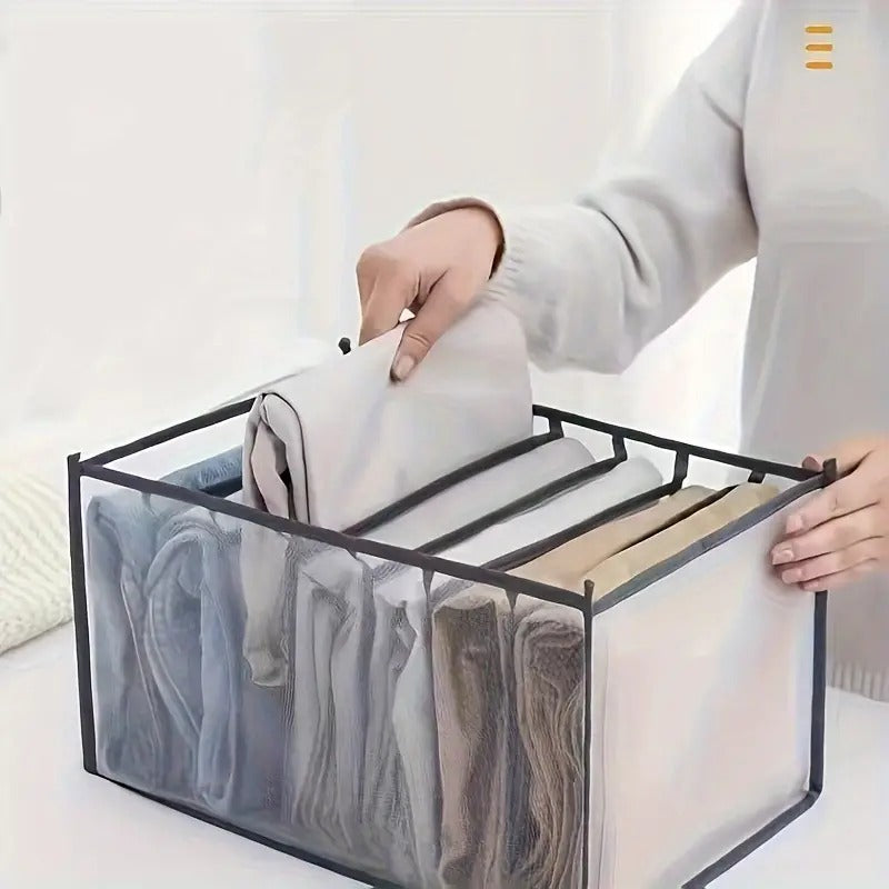 Organizer For Clothes 7 Grids Storage Organizer Multipurpose Organiser For Wardrobe Large Capacity Organizer, Storage Box For Clothes Organizer For Wardrobe Cloth Organizer