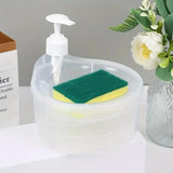 2 in 1 Liquid Soap Dispenser With Scrubber Sponge