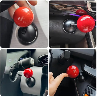 Push Button Start Lever, Car Push to Start Button Rocker, Car Engine Start Stop Button Joystick, Full Ball-bar Rocker Car Button Automotive One-Touch Start Button Cover Protector