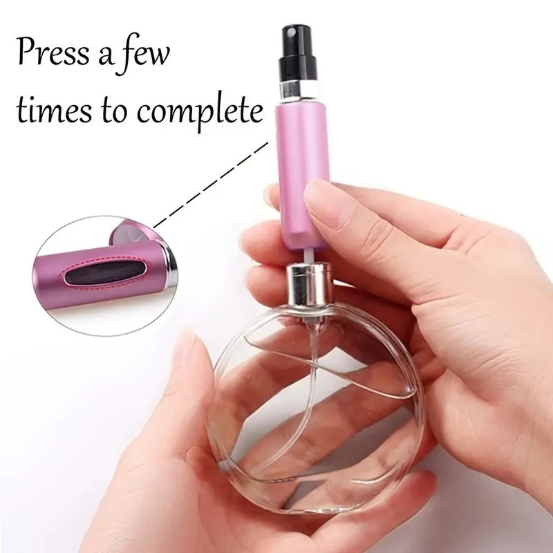 5ml Portable Mini Refillable Perfume Atomizer Spray Bottle Empty Easy to Fill Scent Aftershave Pump Case Travel Outgoing Purse Multicolor