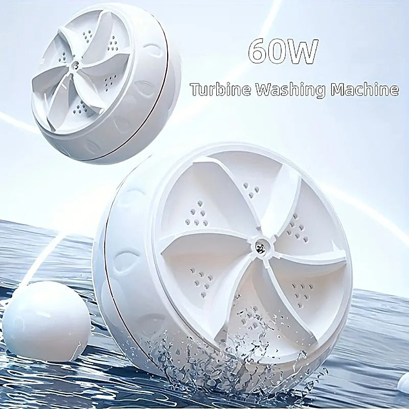 Mini Washing Machine Turbine Washing Machine Washing Machine Door Hinge Ultrasonic Lightweight Turbo Washer with USB Cable - for Home Camping Dorms Business College Rooms