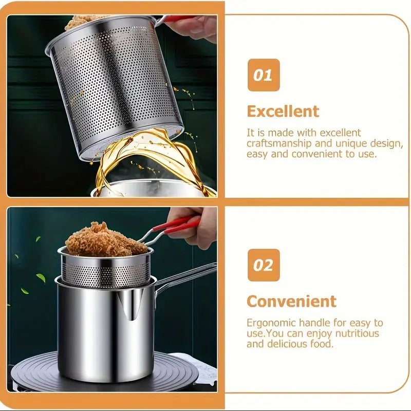 Deep Frying Pot With Basket