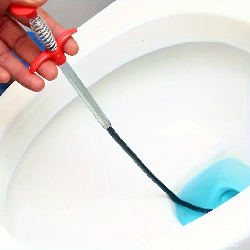 Drain Pipe Cleaning Spring Stick Hair Catching Claw Wire Sink Sewer Clog Dredge Remover Basin Cleaner Flexible Grabber Pickup Tool Retractable Cable for Kitchen Bathroom Toilet