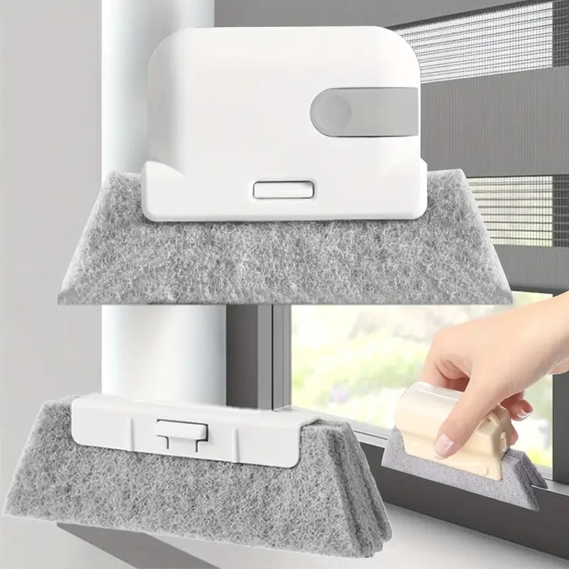 Double Combo of Window Groove Frame Cleaning Brush& Dust Cleaning Brush for Window Slot Keyboard with Mini Dustpan Door Track Cleaning Tool for All Corners Edges Gaps