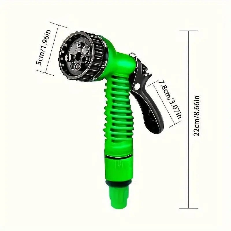 Plastic 15M Water Spray Jet Gun Hose Pipe for Garden/Car/Bike/Home/Pet Wash Pressure Washer (Multicolour)