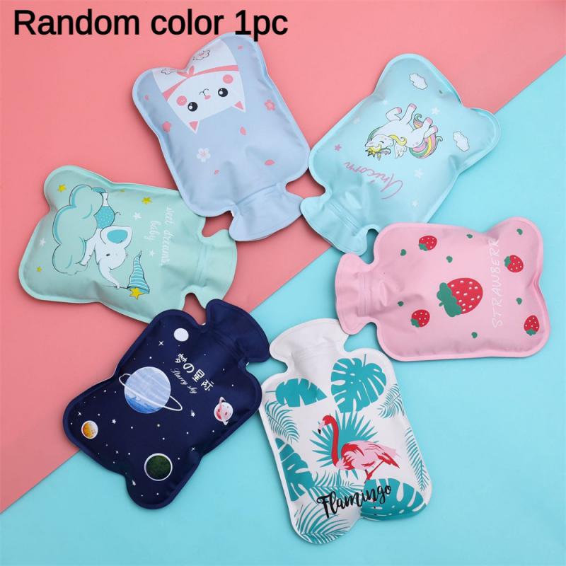 Mini Hot Water Bottle Bag/Hand Warmer, Light and Handy, Small Heat Up and Refreezable Cold Pack, Korea Style Cute Therapy Heating Pad Warming Pain Relief, Random Pattern