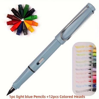 Everlasting Pencil Infinite Black Pencil,Infinity Pencil With Eraser,Inkless Magic Pencils,Portable Reusable Erasable Writing Pencil