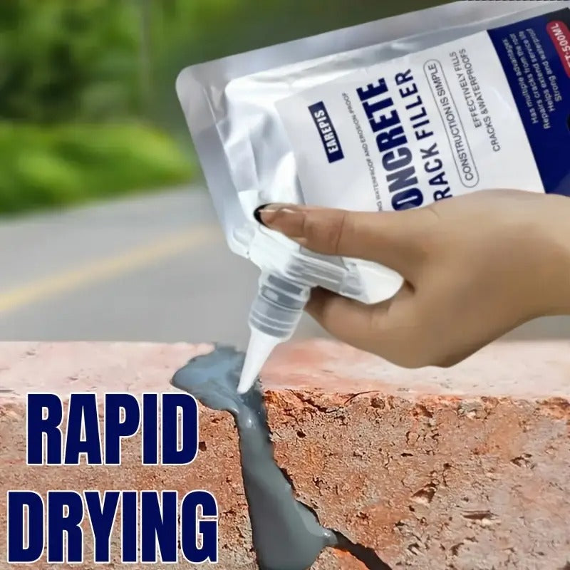 Concrete Crack Sealant, Concrete Crack Filler, Quick-Drying Slab Crack Waterproof Repair Sealant, Weather-Resistant Caulking Glue