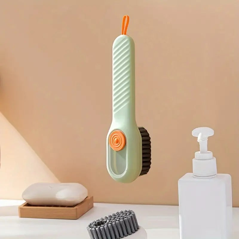 Plastic Soap Dispensing Cleaning Brush With Handle Scrubbing Reusable Washing Shoe Brush For Shoes Clothes Cleaning (2 In 1 Brush)