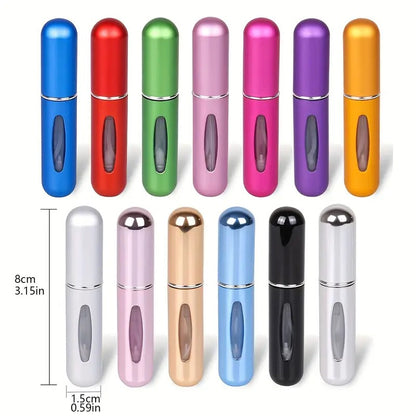 5ml Portable Mini Refillable Perfume Atomizer Spray Bottle Empty Easy to Fill Scent Aftershave Pump Case Travel Outgoing Purse Multicolor