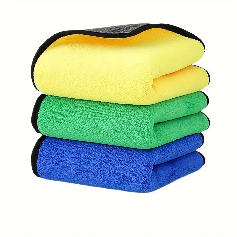 Car Accessices Cleaning 800 GSM Microfiber Towel for Car Cleaning and Detailing - Dual Sided, Extra Thick Plush Microfiber Cloth - 40cm x 40cm