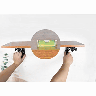 Black metal Adjustable Folding collapsible wall mounted brackets ( 20 CM )