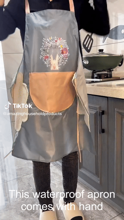 Waterproof Kitchen Rabbit design Apron