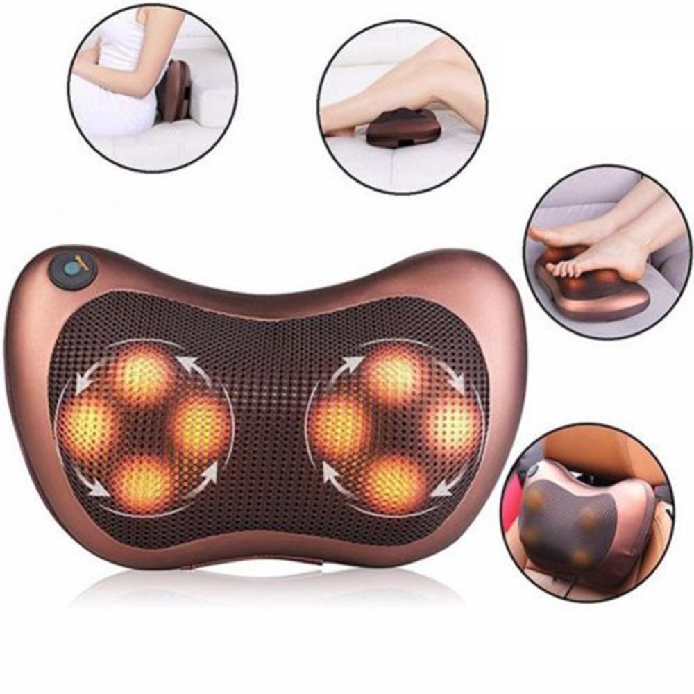 Back and Neck Massager, Shiatsu Neck Massager Pillow with Heat, 6 Rotating Knots for Waist, Legs, Foot, Body Pain Relief, Relaxation at Home, Office, Car