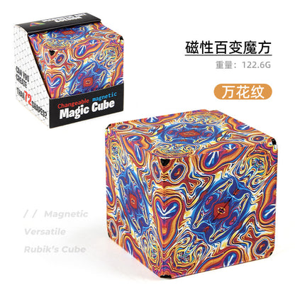 Magnetic Cube Puzzle Box Infinity Cubes Fidget Cube 24 Rare Earth Magnets Transforms Into Over 70 Shapes Magic Cube 3D Magnetic Fidget Cube Puzzle Game Shape Shifting Cube