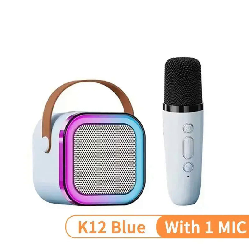 Karaoke Machine for Kids Adults with Wireless Mics Portable Bluetooth Speaker & Dynamic Lights Birthday Gift for Girls, Boys & Toddlers