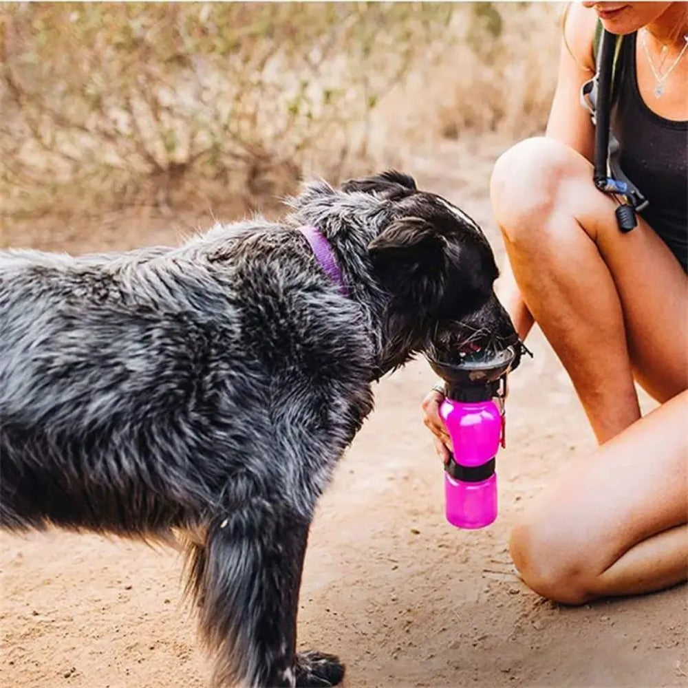 Plastic Puppies Dog Water Bottle,Leak Proof Portable Puppy Water Dispenser Drinking Feeder Pet Care Cup For Outdoor Walking,Hiking,Travel