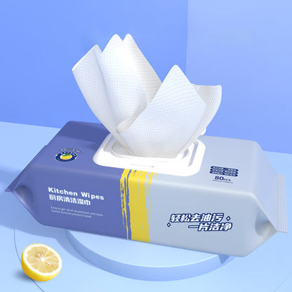 Kitchen Cleaning Wipes | Strong Decontamination Kitchen Wipes | Disposable Kitchen Wet Wipes Household Cloth Towel For Removing Grease Stains And Cleaning Glass Table Wet Tissue Wipes