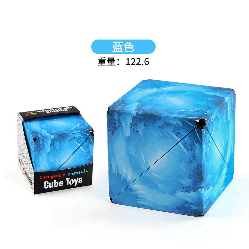 Magnetic Cube Puzzle Box Infinity Cubes Fidget Cube 24 Rare Earth Magnets Transforms Into Over 70 Shapes Magic Cube 3D Magnetic Fidget Cube Puzzle Game Shape Shifting Cube