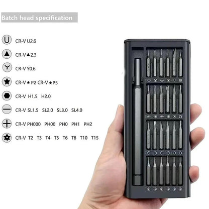 24 in 1 Mini Screwdriver Set with Case, Small Screwdriver Set of Flathead and Phillips, Screwdrivers Magnetic Micro Screwdriver Kit, Screwdriver Set for Electronics、Jewelers、PC、Glasses、Watch、Phone