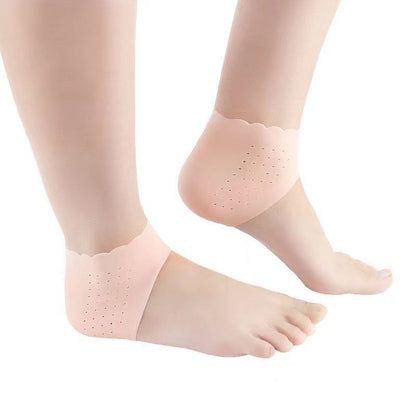 Silicone Gel Heel Pad Socks for Pain Relief | Heel Swelling Pain Relief | Anti Crack Moisturizing Socks for Dry Hard Cracked Ankles | Man and Women Gel Heel Protectors Free Size