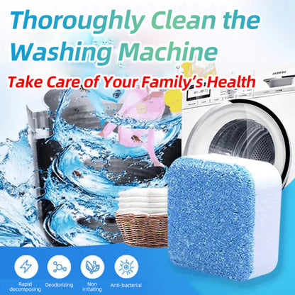 Washing Machine Deep Cleaner Effervescent Tablet for All Company Front and Top Load Machine, Descaling Powder Tablet for Perfectly Cleaning of Tub & Drum Stain Remover Washer