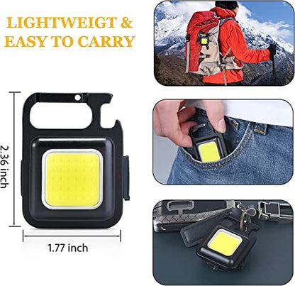 MINI COB LED FLASHLIGHT BRIGHT MINI KEYCHAIN LIGHT