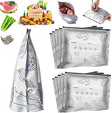 Aluminum Foil Sealable Storage Bags Label and Zip Lock (SET OF 10 PCS)
