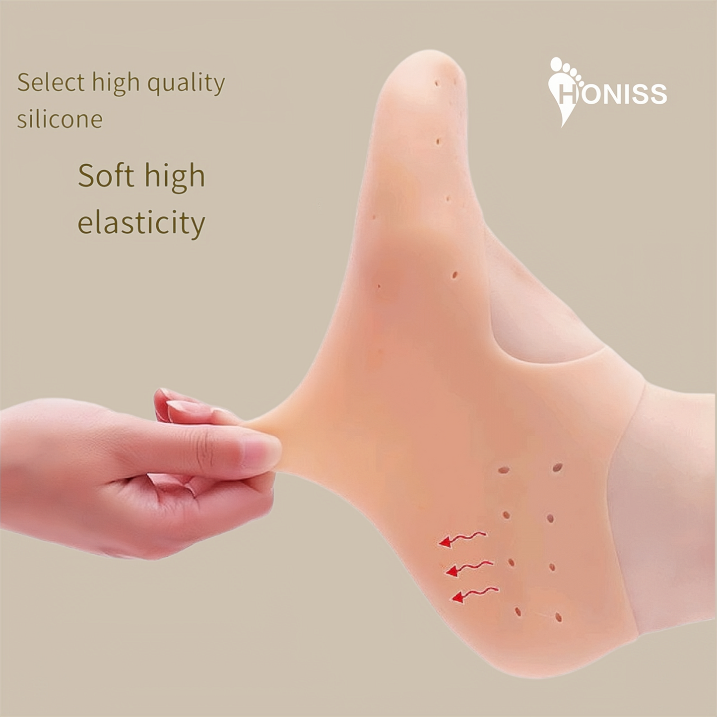 Silicone Full Heel Socks Full Length Silicone Protector Moisturizing Socks for Foot-Care and Heel Cracks for cracked feet,heel pad for heel pain,anti crack heel socks