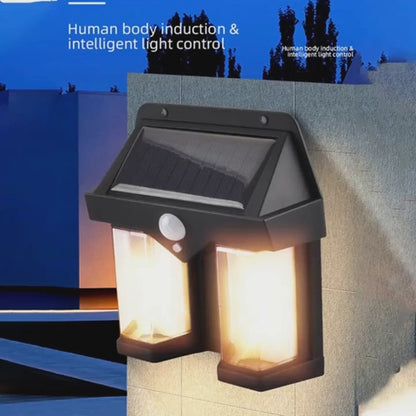 Outdoor Solar Wall Lamp Outdoor Waterproof 2 bulb