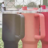 Thumbler Vaccum Sealed Cup With Straw