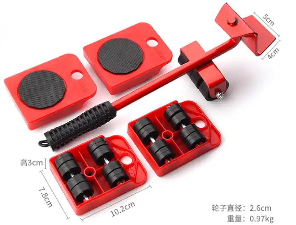 Furniture Lifting Moving Tool with Wheel Pads