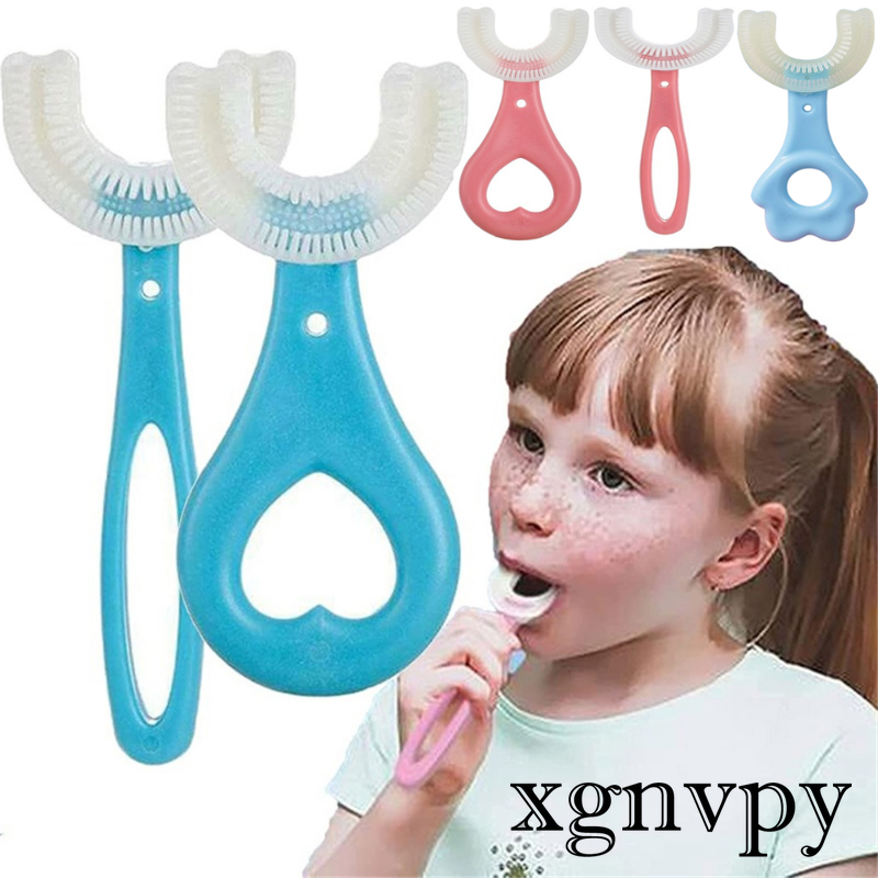 U-Shaped Toothbrush Kids 2 Pcs - Toddler Toothbrush With Food Grade Soft Manual Whole Mouth Toothbrush For Kids Age 2-6, 360? Oral Teeth Cleaning Design,Multicolor