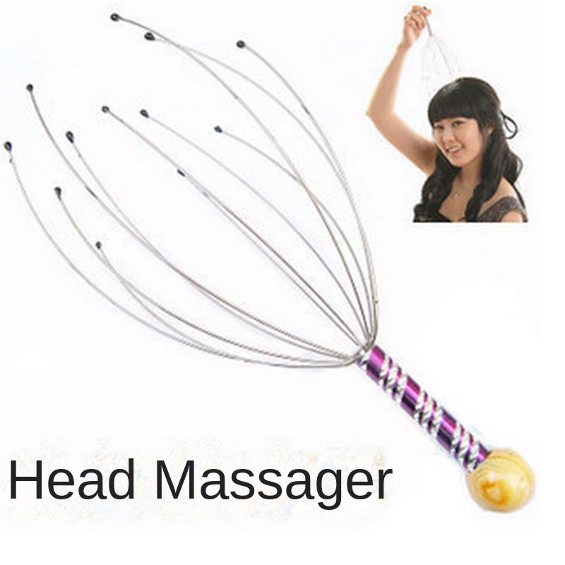 Head Massager Scalp Scratcher | Hand Held Scalp Massager for Pain Relief, Hair Growth & Relaxation | Octopus Scalp Pointer