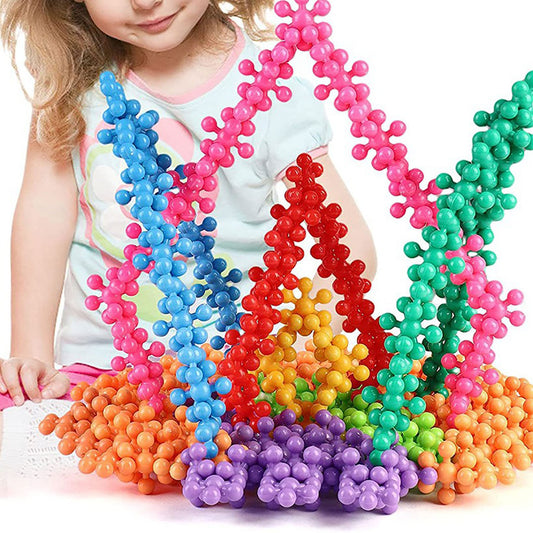 100 Pcs Mega Star Link Interlocking Learning Educational Building Block With Attractive Preschool Toys Smooth Rounded Edges Building Block