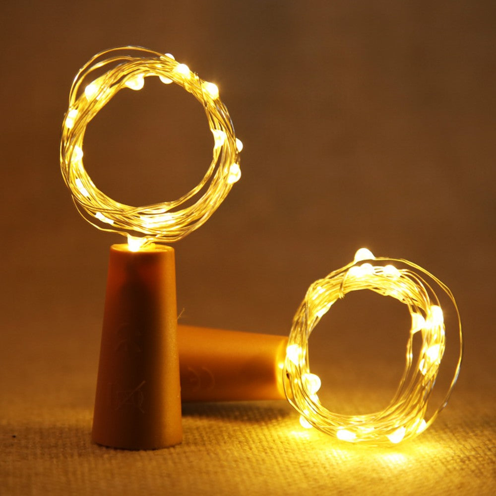 20 Led Wine Bottle Cork Copper Wire String Lights,2M Battery Operated