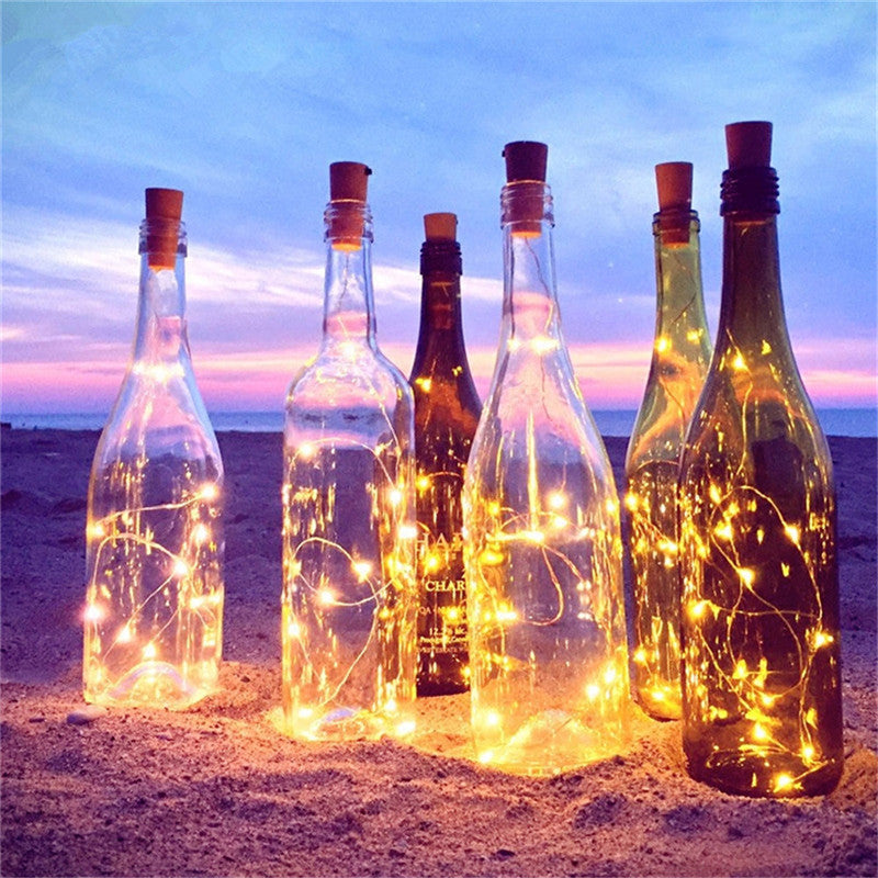 20 Led Wine Bottle Cork Copper Wire String Lights,2M Battery Operated