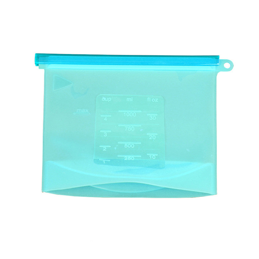 1000ml Silicone Food Bag Reusable Silicon Ziplock Bags Snack Airtight Food Storage Bags for Fridge