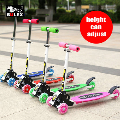 Foldable Scooter Cycle with Height Adjustment & Led Light on Wheel (Break and Bell) for Boys and Girls