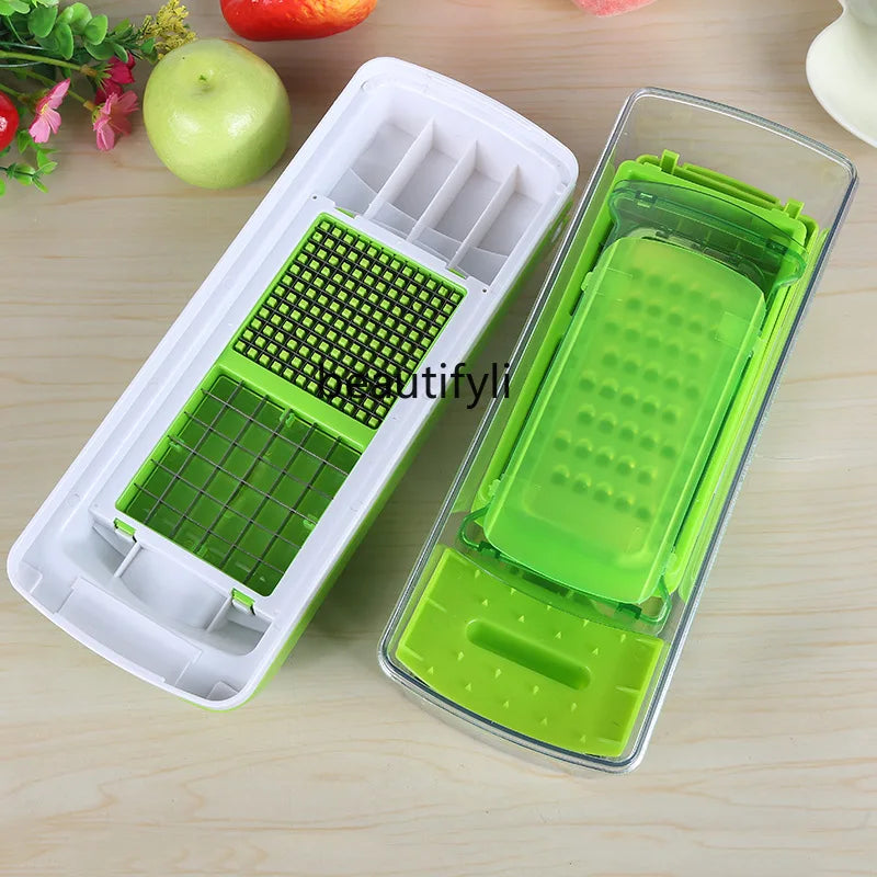 12 in 1 Vegetable Multifunctional Chopper & Adjustable Slicer with Storage Container, Household Kitchen for Cutter, Grater, Peeler, Chipser, Chopper