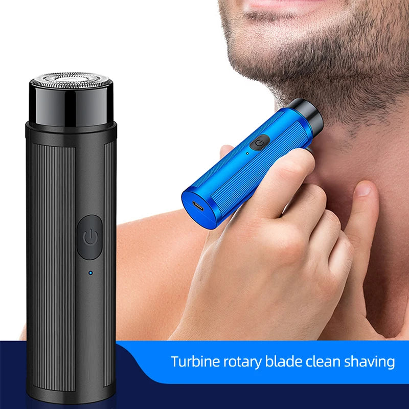 Mini Portable Electric Shaver for Men, Women & Unisex, Washable USB Beard Shaver and Trimmer for face, Under Arms, Painless Shaving Wet and Dry Use, Low-Noise, pocket & travel friendly