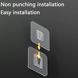 Adhesive Plastic Male Female Wall Sticker Hooks pack of 5